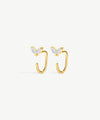 Duo Marquise Open Hoop Earrings