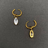Marquise Huggie Earrings