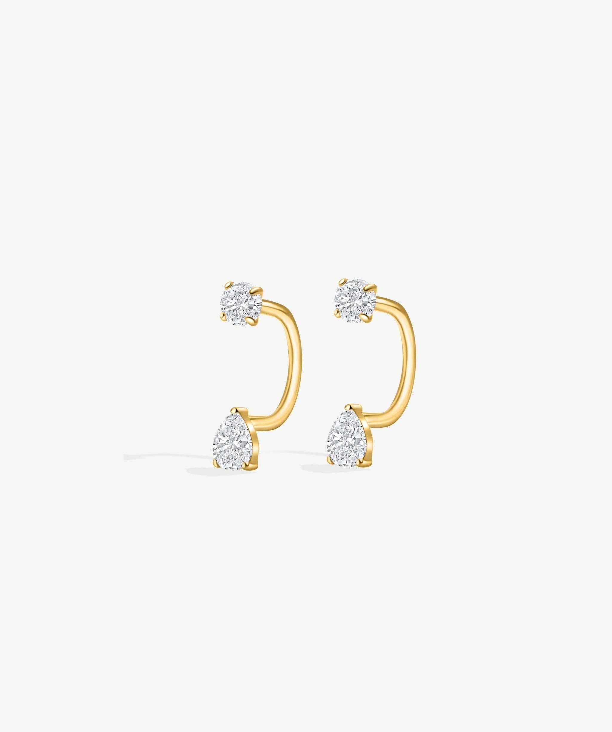 Teardrop Arc Hoop Earrings