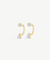 Teardrop Arc Hoop Earrings