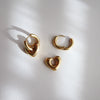Puffy Heart Hoop Earrings