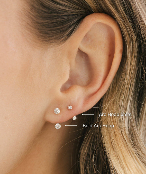 Bold Arc Hoop Earrings
