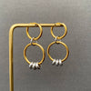 Two Tone Circular Ring Earring