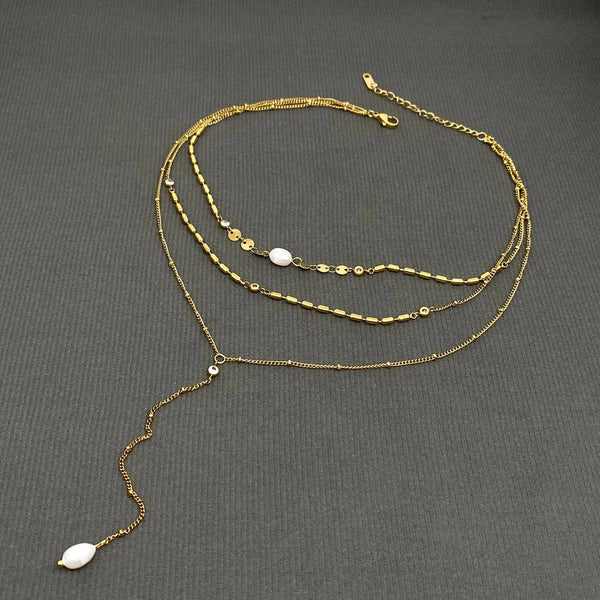 Freshwater Pearl Y-neck Necklace -