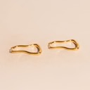 Cosmic Wave Rounded Huggie Hoop Earrings