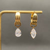 Asymmetric Zircon Huggie Earring