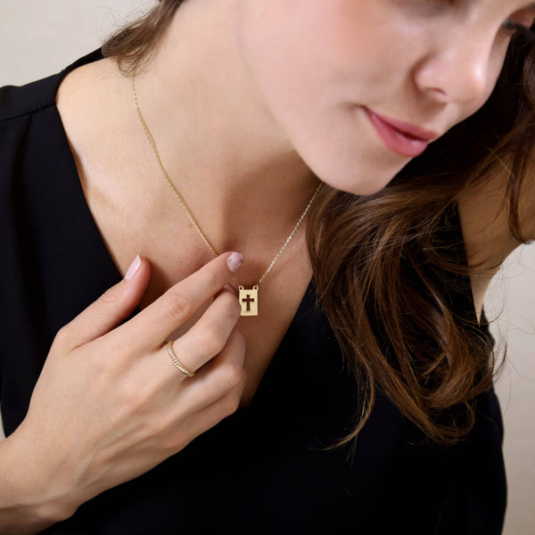 Cross Plate Necklace