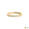 Triple Stone Fluted Stacking Ring