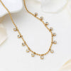 Round Stone Dangle Necklace