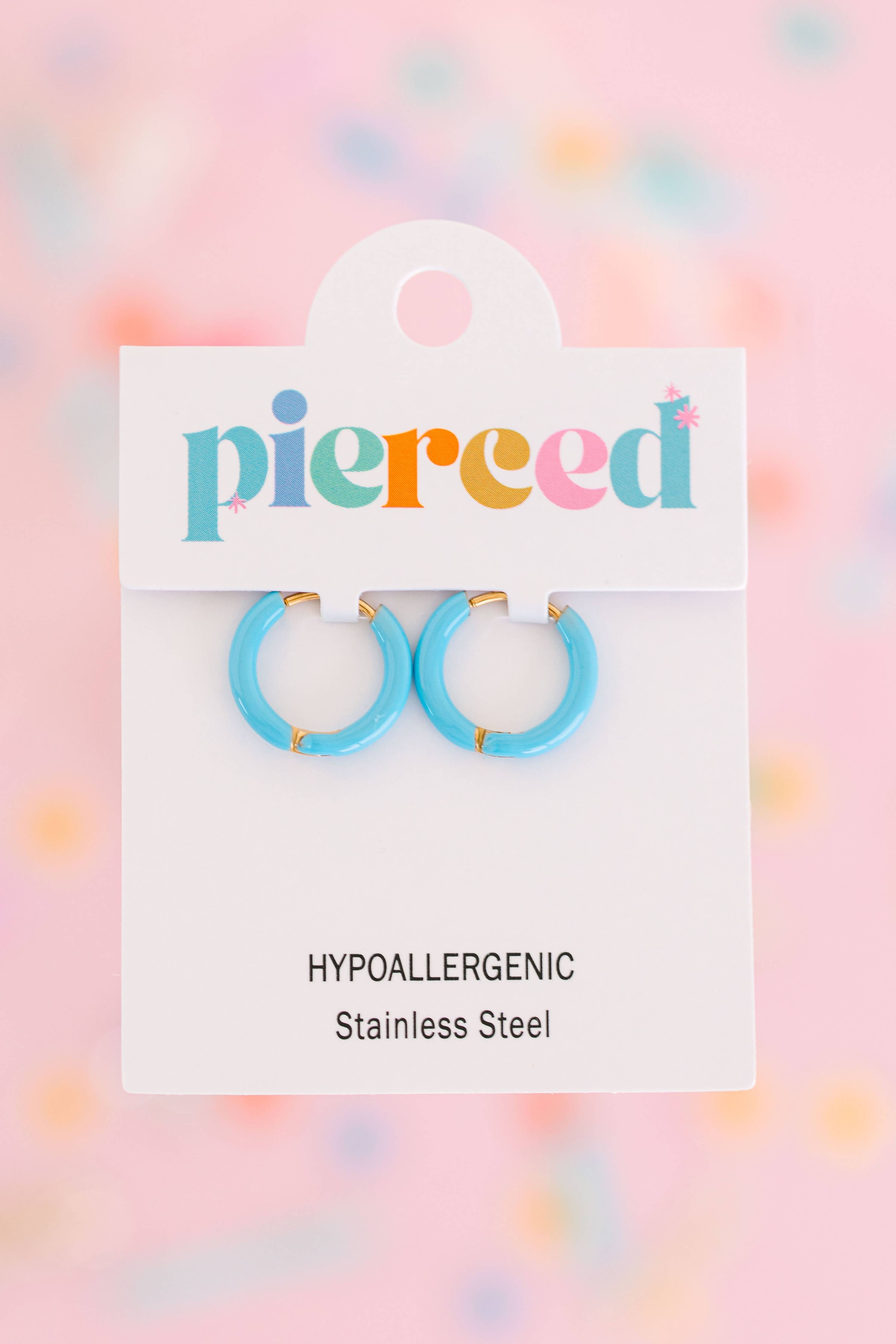 Colored Huggies Earrings