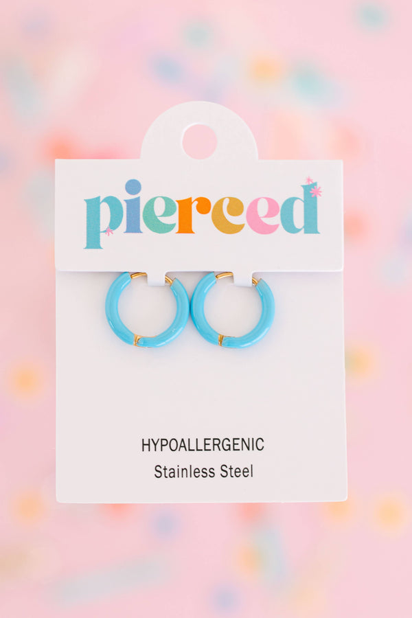 Colored Huggies Earrings