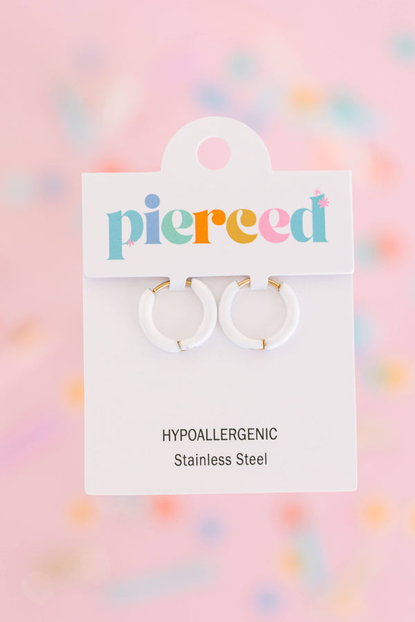 Colored Huggies Earrings