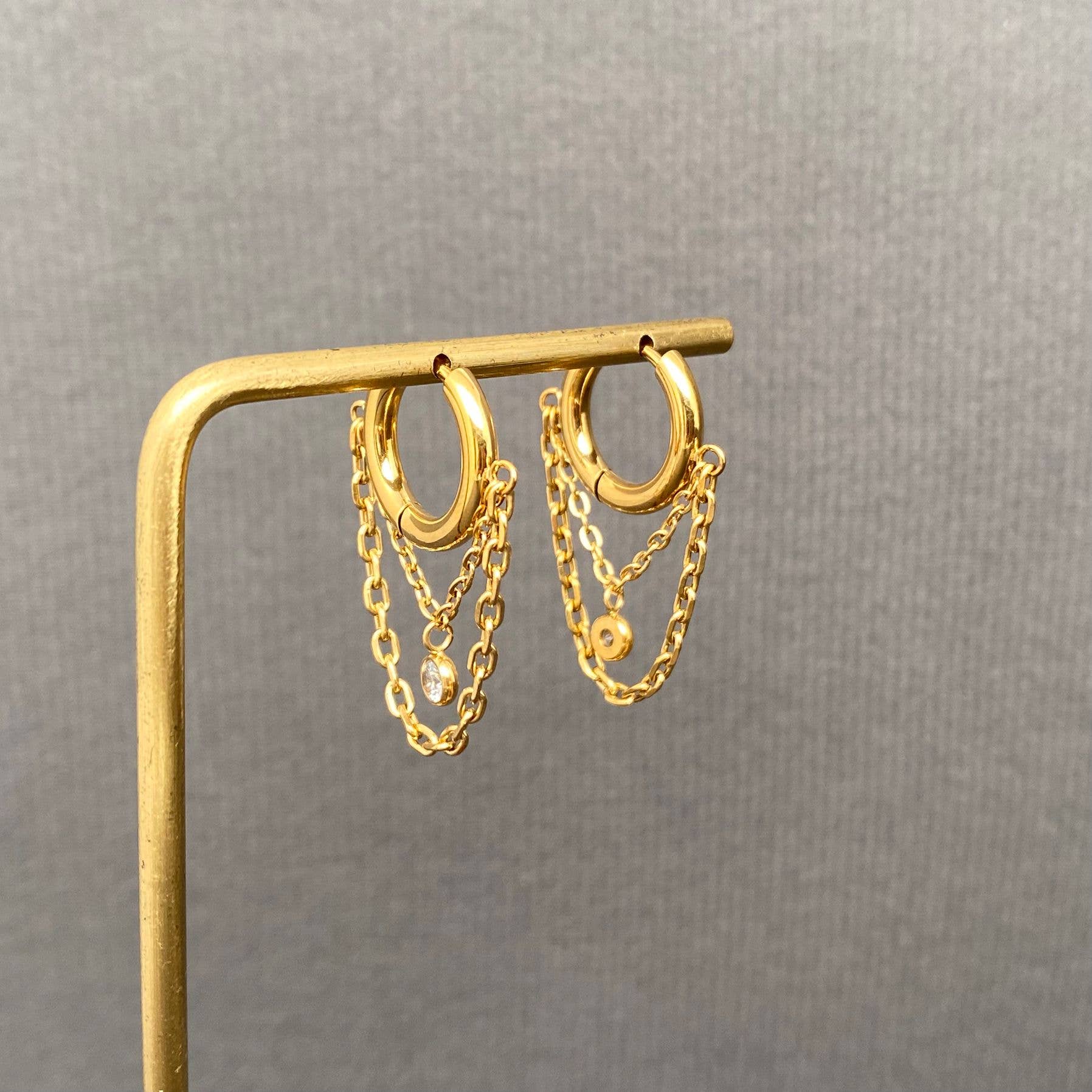 Looped Fringe Huggie Earring