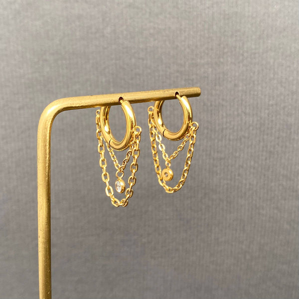Looped Fringe Huggie Earring