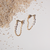 Maris Pearl Chain Loop Earrings