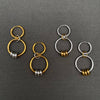 Two Tone Circular Ring Earring