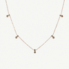Crystal Bezel Station Necklace
