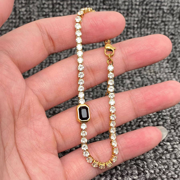 Square Gem Tennis Bracelet