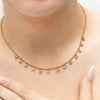 Round Stone Dangle Necklace