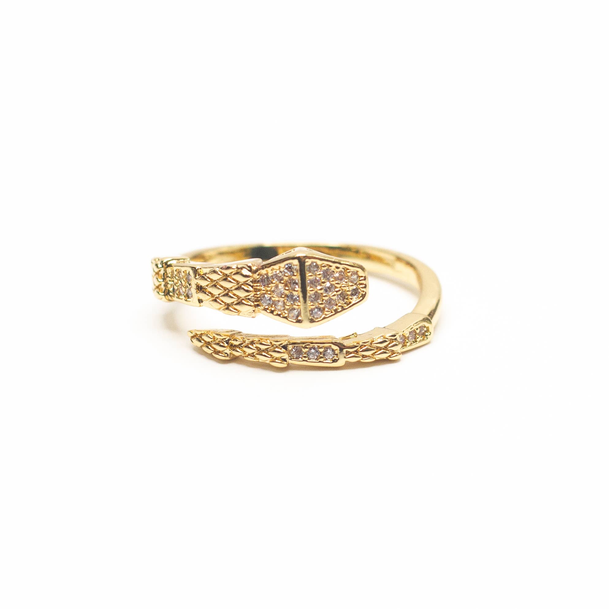 Snake Wrap  Pavé  Adjustable Ring