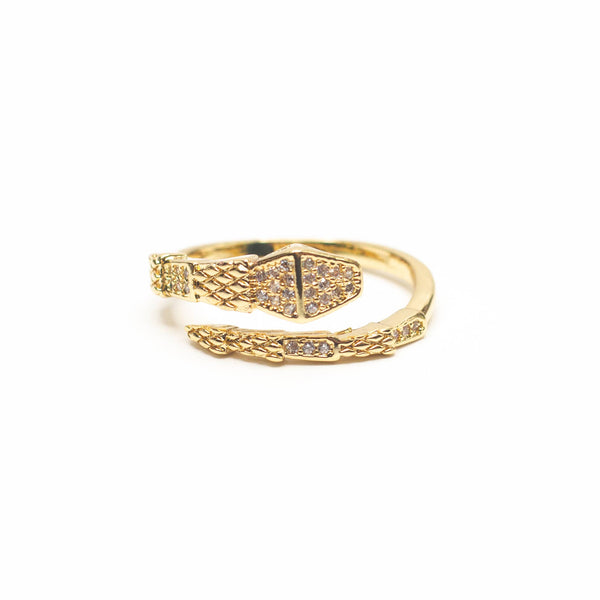 Snake Wrap  Pavé  Adjustable Ring