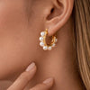 Eloise Pearl Dangle Hoops