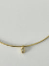 Bezel Charm Choker Necklace 