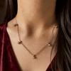 Crystal Bezel Station Necklace