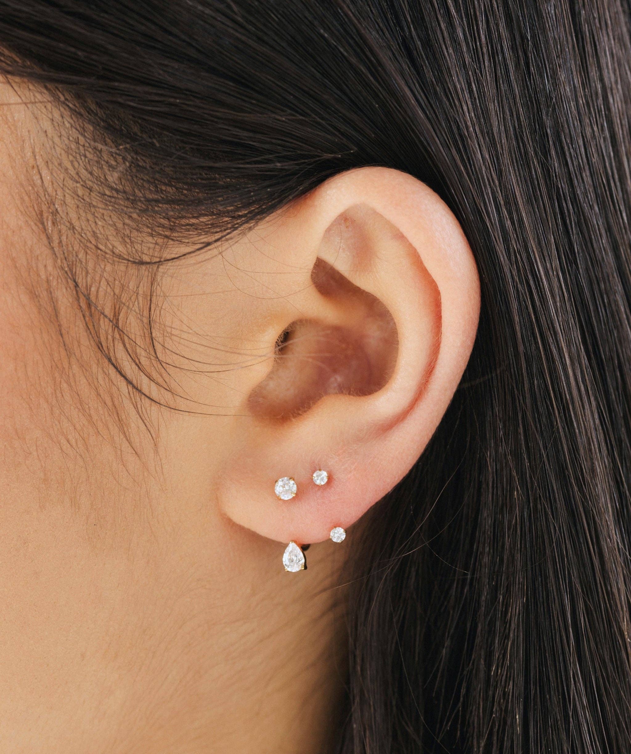 Teardrop Arc Hoop Earrings