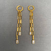Zircon Inlaid Chain Fringe Huggie Earrings