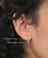 Teardrop Arc Hoop Earrings