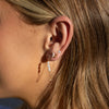 Maris Pearl Chain Loop Earrings