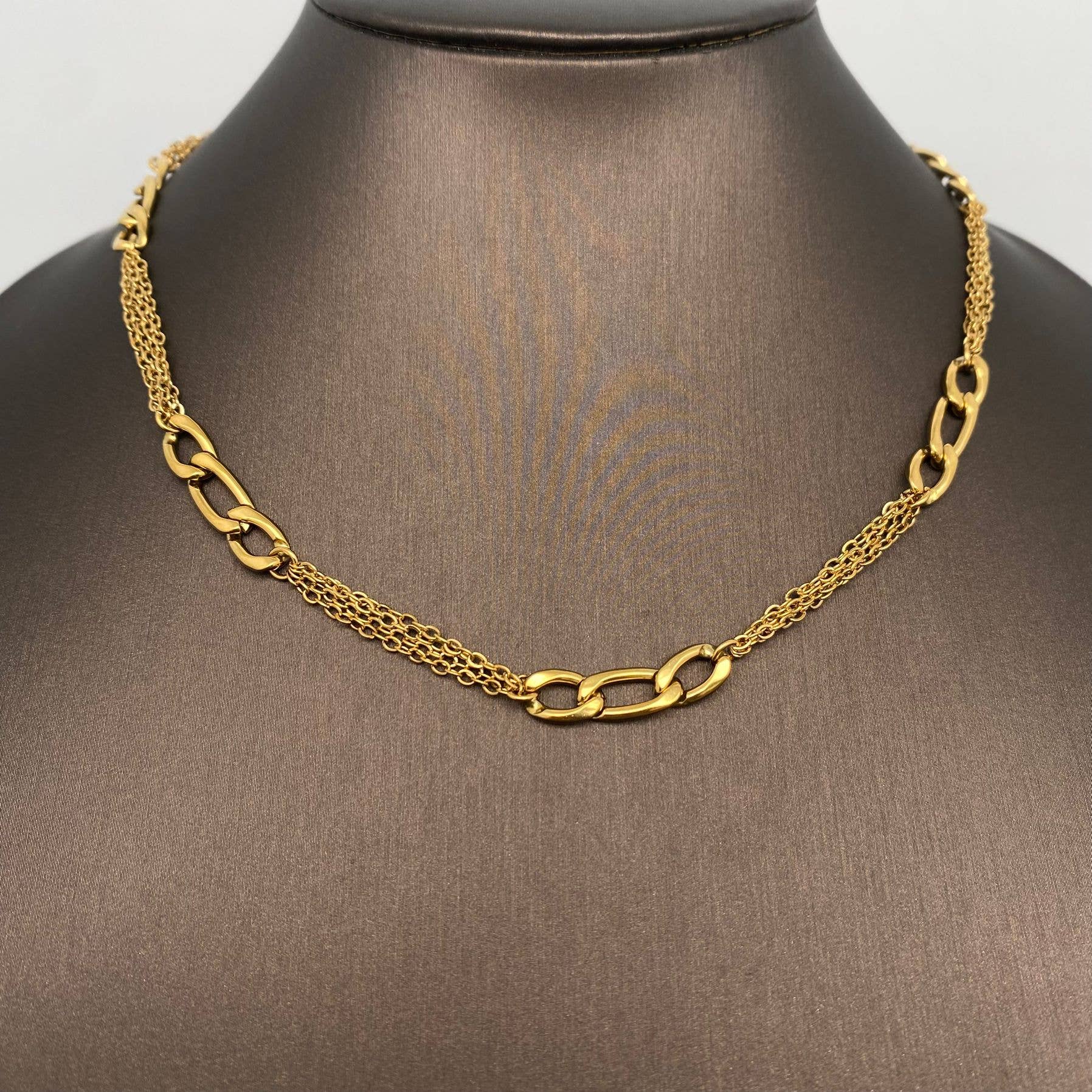 Two-tone Figaro Necklace