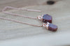 Raw Ruby Threader Earring || July
