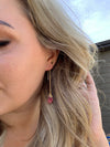 Raw Ruby Threader Earring || July