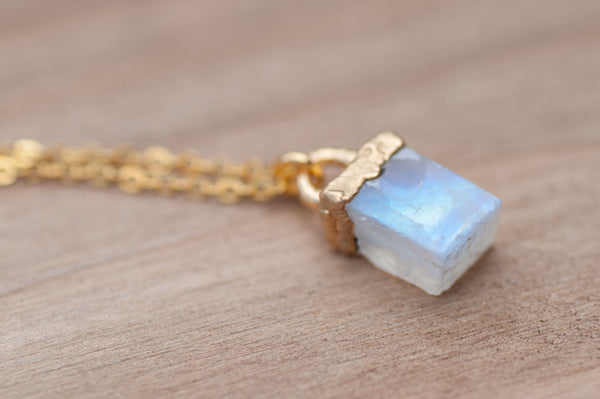 Chunky Rainbow Moonstone Necklace